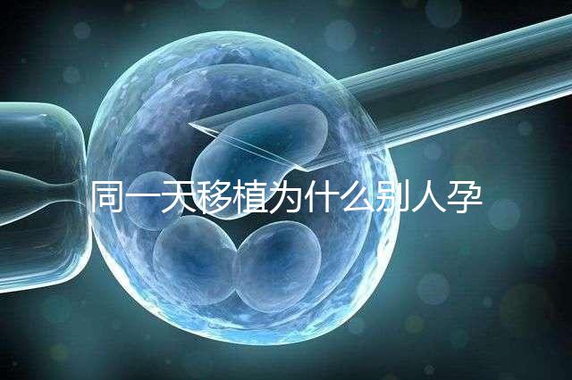 同一天移植為什么別人孕囊大答案公布，進周前都看看